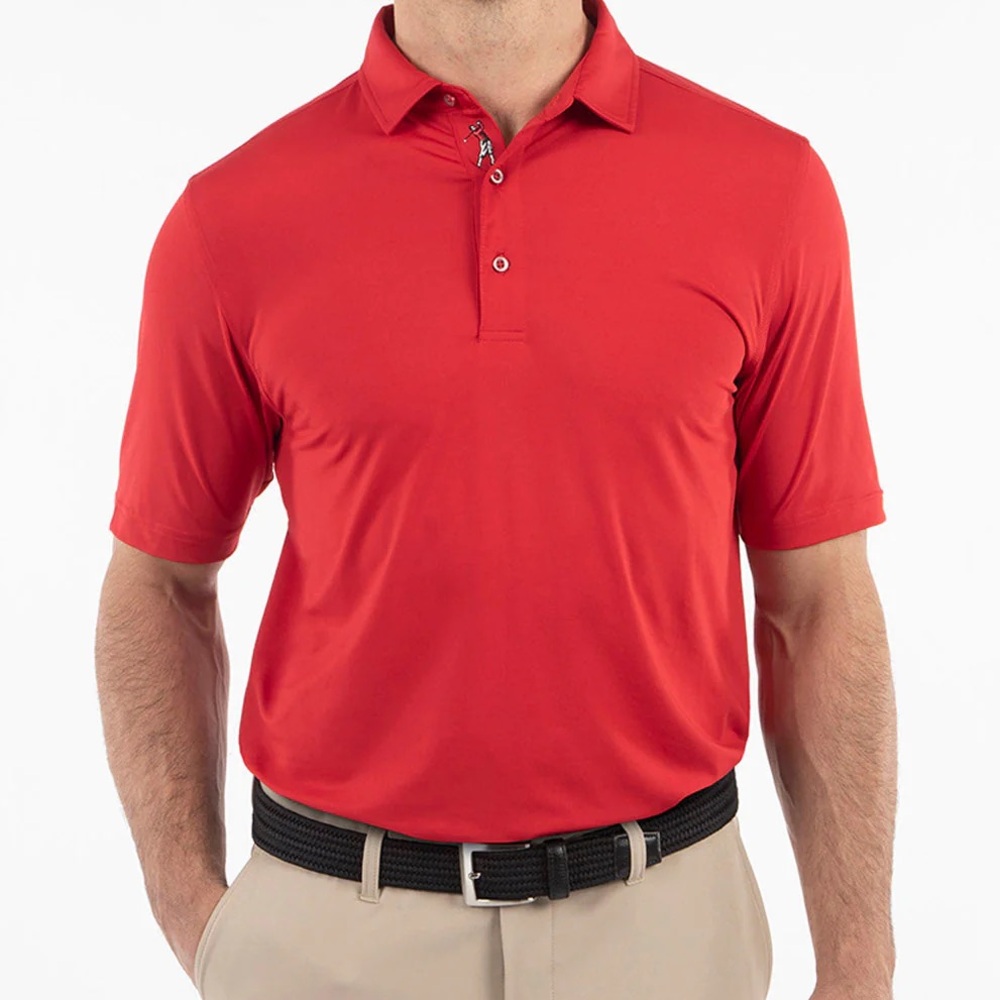 Bobby Jones Performance Jersey Solid Polo Men’s Size Small Red